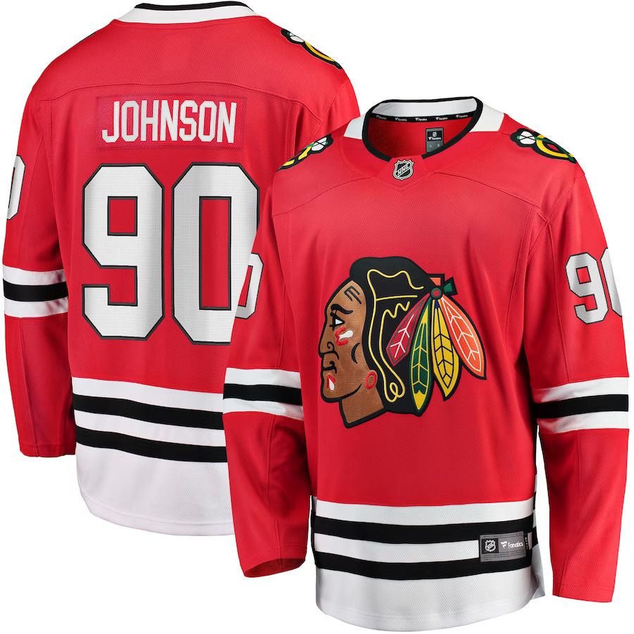Men Chicago Blackhawks #90 Tyler Johnson Fanatics Branded Red Home Team Breakaway Player NHL Jersey->customized nhl jersey->Custom Jersey